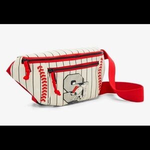 Peanuts snoopy baseball striped Fanny belt Bag